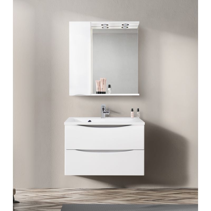 Зеркальный шкаф BelBagno MARINO-SPC-800/750-1A-BL-P-L