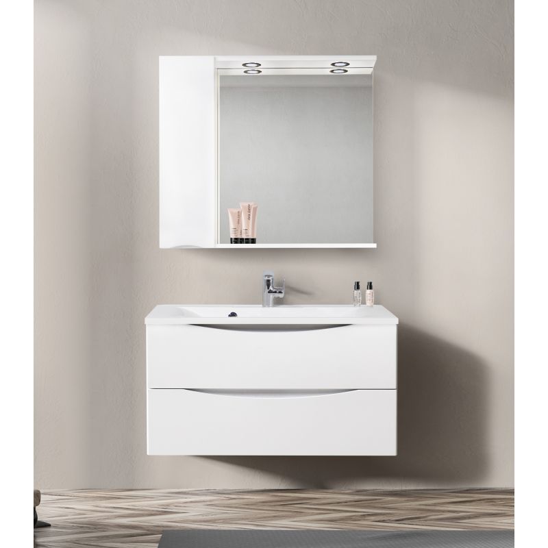 Зеркальный шкаф BelBagno MARINO-SPC-900/750-1A-B