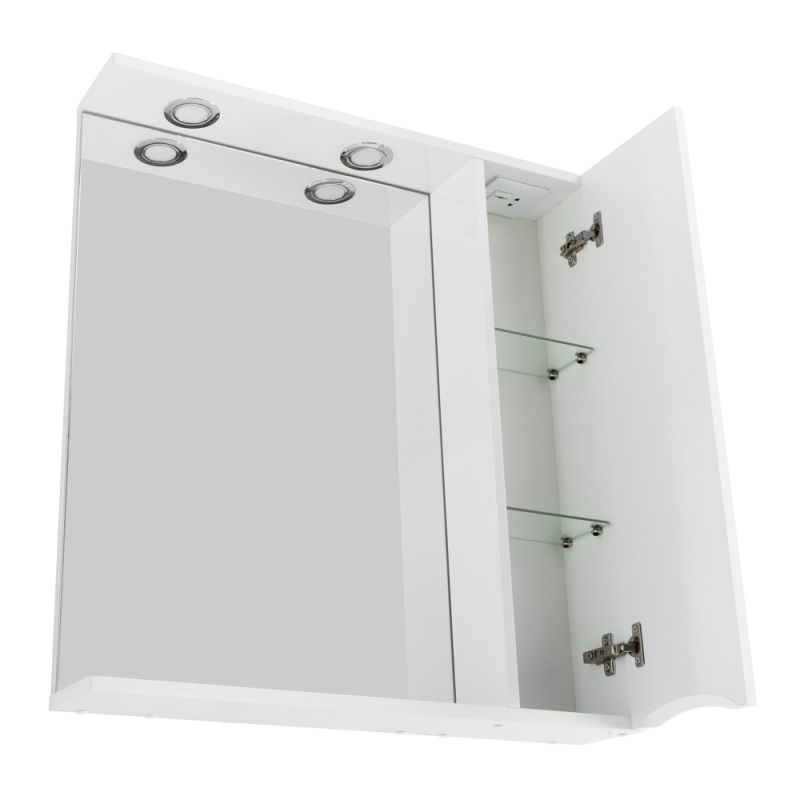 Зеркальный шкаф BelBagno MARINO-SPC-700/750-1A-BL-P-R