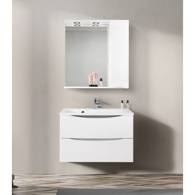 Зеркальный шкаф BelBagno MARINO-SPC-800/750-1A-BL-P-R