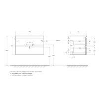 База под раковину подвесная BelBagno ALBANO-800-2C-SO-RVB