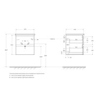 База под раковину подвесная BelBagno ALBANO-CER-500-2C-SO-BL