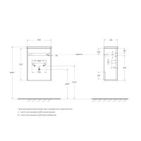 База под раковину подвесная BelBagno PIETRA MINI-400-1A-SO-SCM-R Stucco Cemento