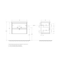 База под раковину подвесная BelBagno KRAFT 39-700/390-2C-SO-PP Pino Pasadena