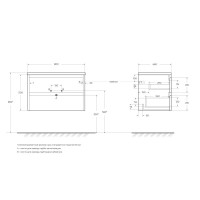База под раковину подвесная BelBagno KRAFT-800-2C-SO-RNN Rovere Nebrasca Nature