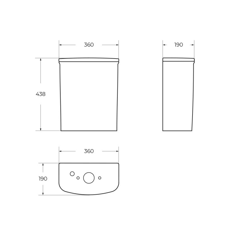 Бачок BelBagno PRADO BB10150T