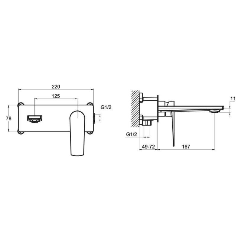 Встраиваемый смеситель для раковины BelBagno CARIN CRM-BLM-CRM