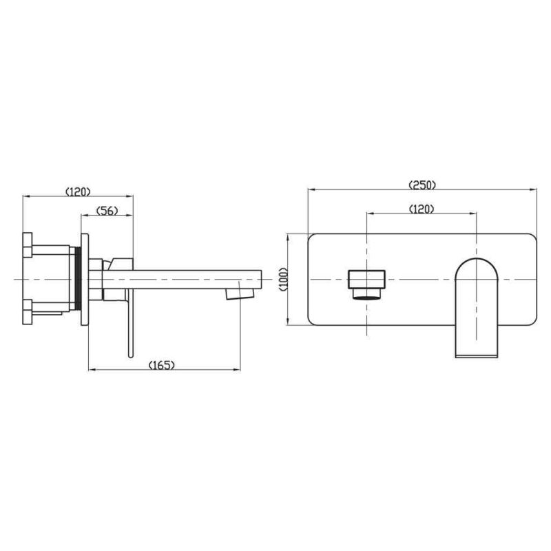 Встраиваемый смеситель для раковины BelBagno NOV NOV-BLVM-IN