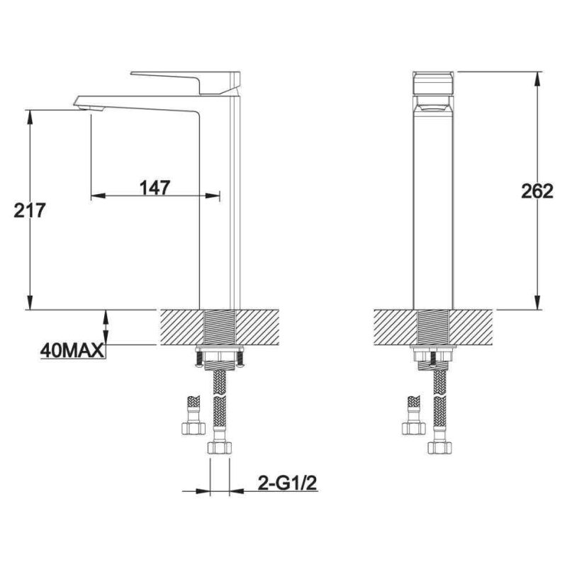 Смеситель для накладных BelBagno ARLIE ARL-LMC-CRM