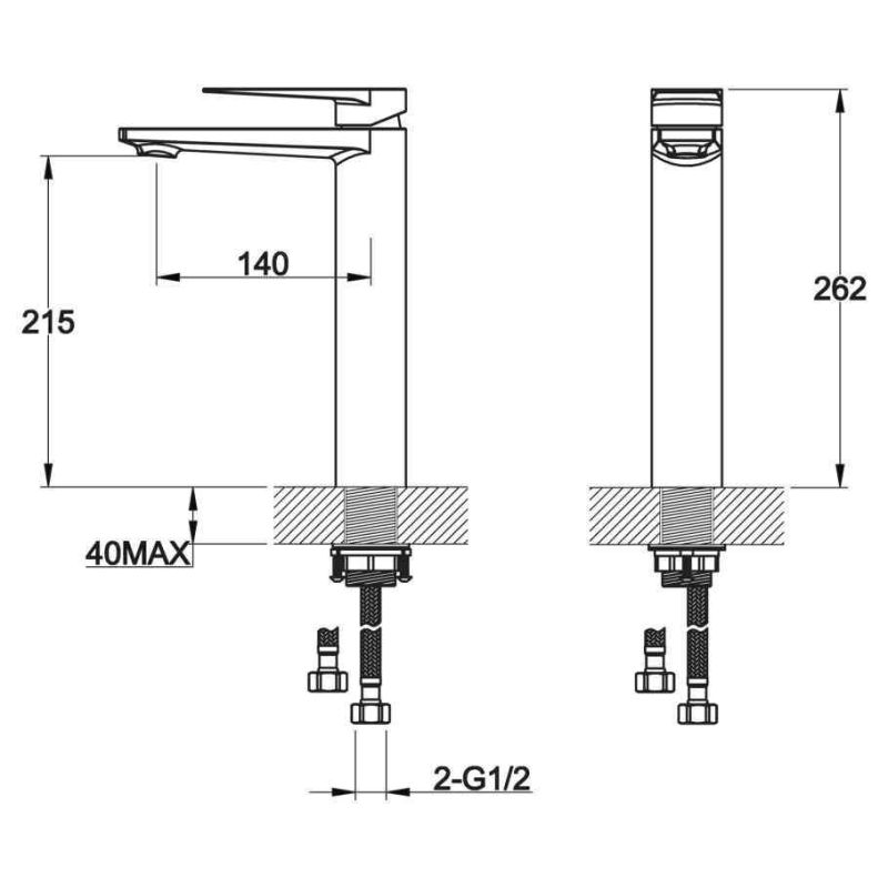 Смеситель для накладных BelBagno CARIN CAR-LMC-CRM