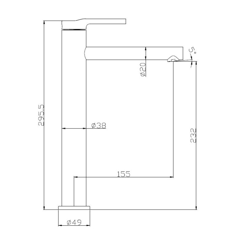 Смеситель для накладных раковин BelBagno ETNA ETN-LMC-IN