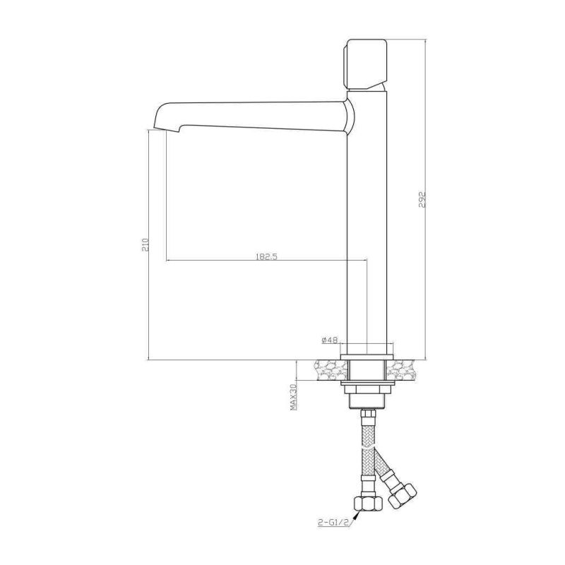 Смеситель для накладных раковин BelBagno UNO UNO-LMC-CRM