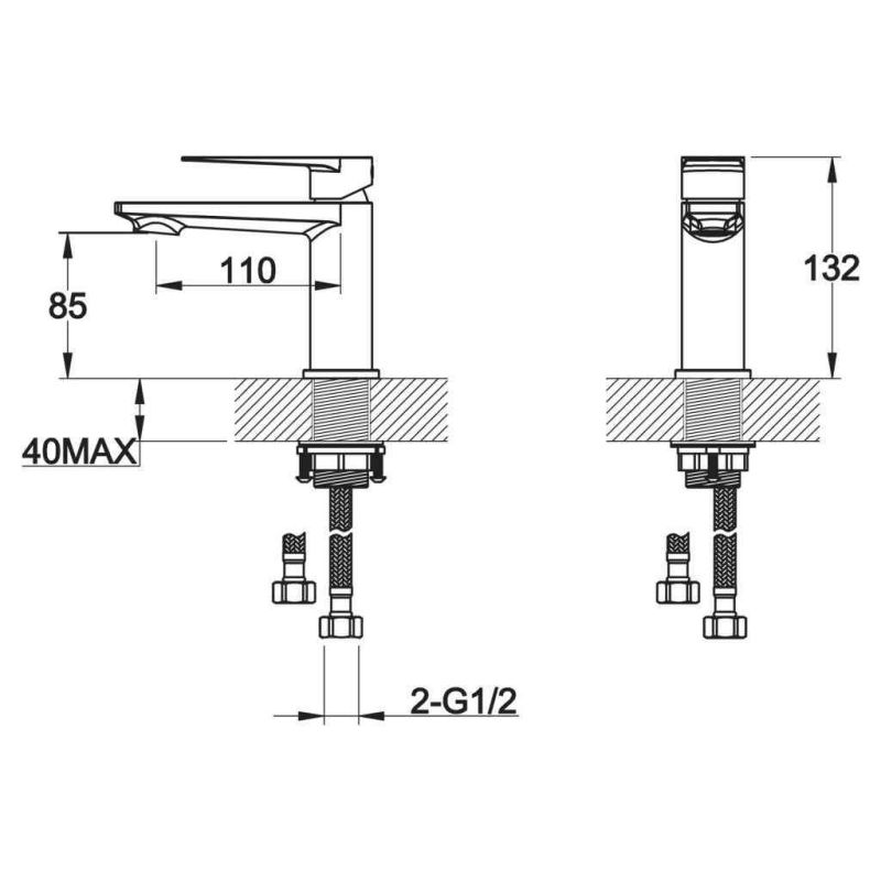 Смеситель для раковины BelBagno CARIN CAR-LVM-CRM