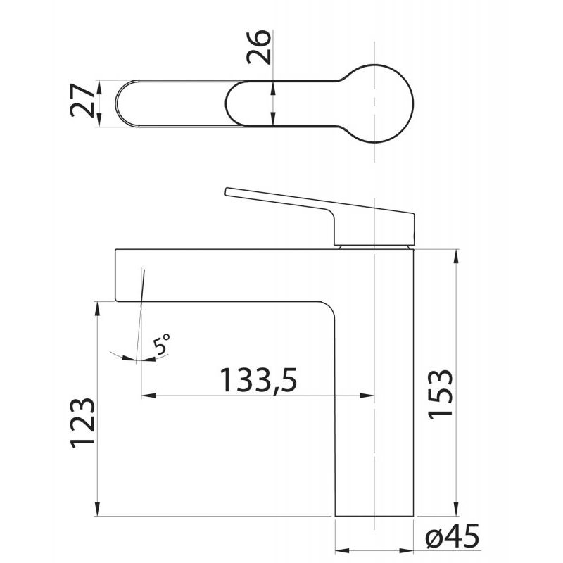 Смеситель для раковины BelBagno DELTA DEL-LVM-BORO