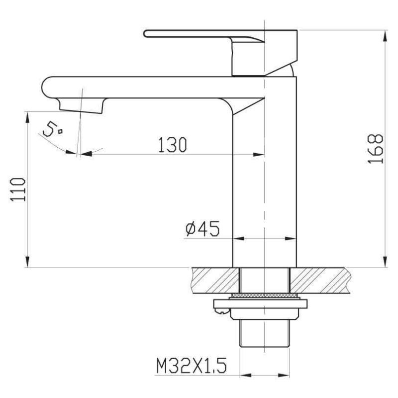 Смеситель на раковину BelBagno NOVA NOV-LVM-IN