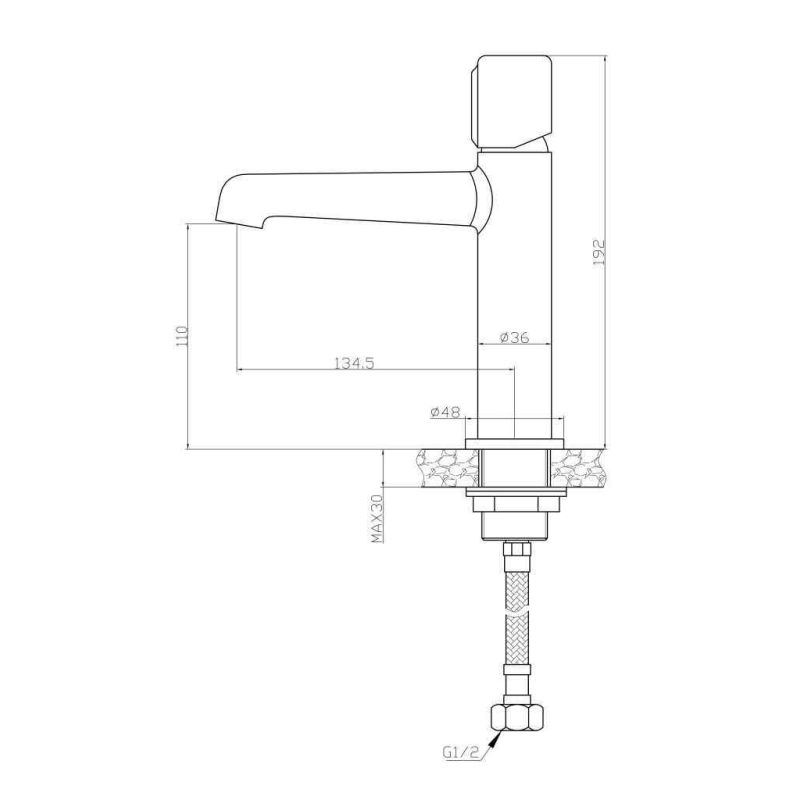 Смеситель для раковины BelBagno UNO UNO-LVM-CRM