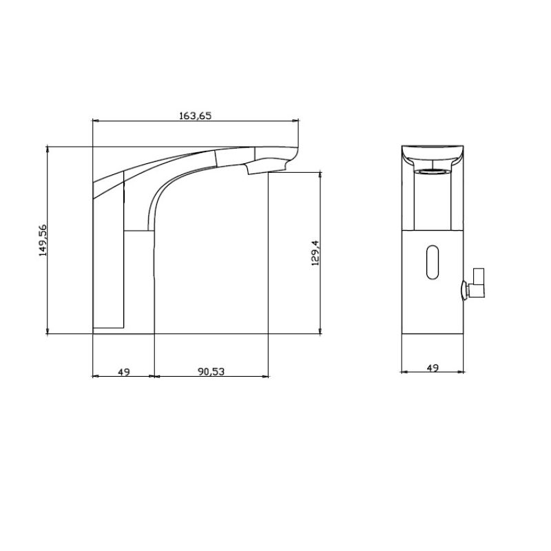 Сенсорный смеситель для раковины BelBagno ACQUA-ELV-CRM