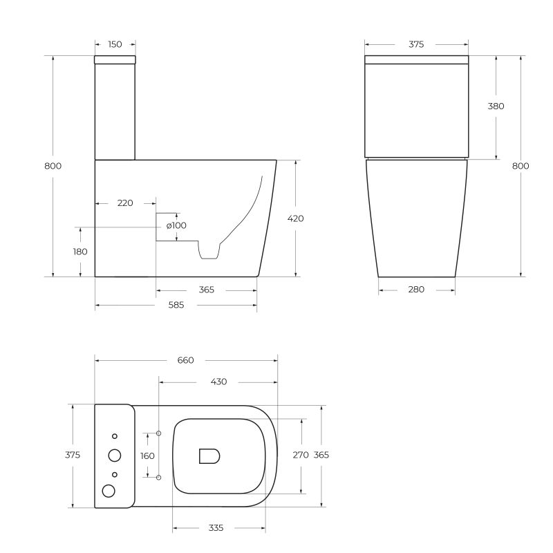 Чаша напольного унитаза BelBagno ALBANO BB120CPR