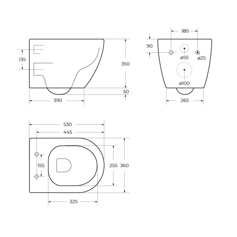Чаша напольного унитаза BelBagno PRADO BB10150CP