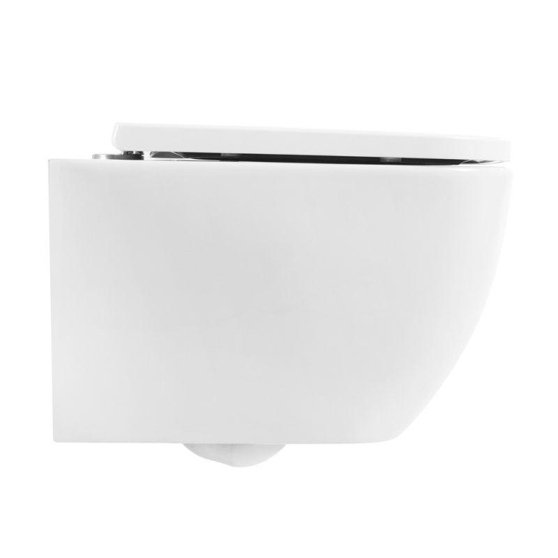 Унитаз подвесной безободковый c сиденьем BelBagno ALPINA BB10100CHR/SC