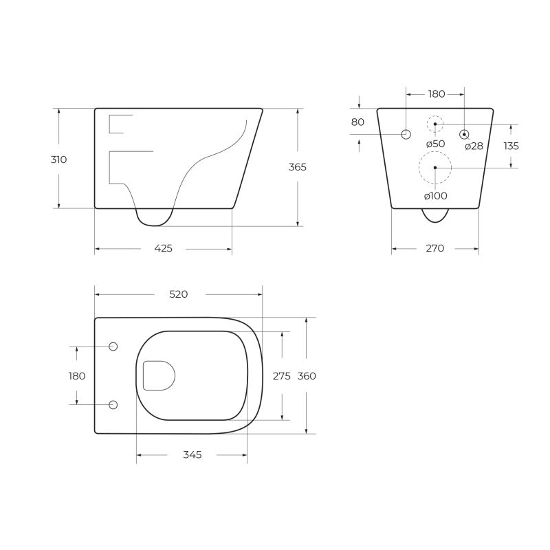 Чаша подвесного унитаза BelBagno ARDENTE-C BB3202CHR-MB