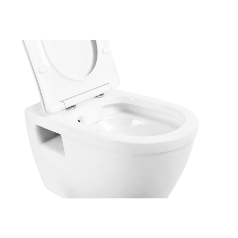 Унитаз подвесной безободковый с сиденьем BelBagno LOTO BB070CHR/SC