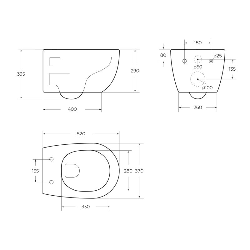 Чаша подвесного унитаза BelBagno PROSPERO BB507B