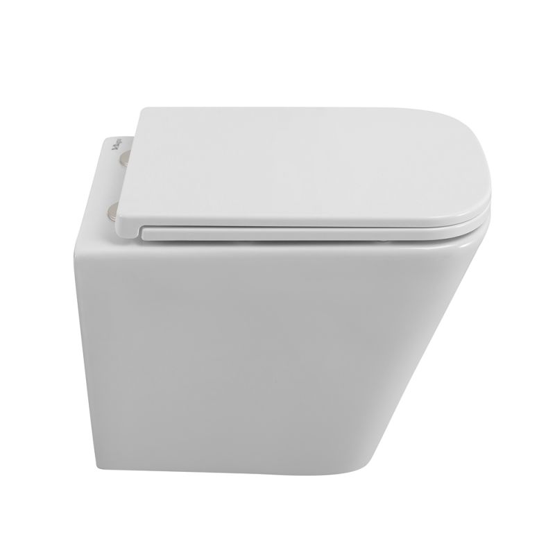 Унитаз подвесной безободковый с сиденьем BelBagno DUE BB3103CHR/SC