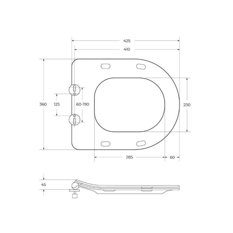 Унитаз подвесной безободковый с сиденьем BelBagno UNO BB3105CHR/SC