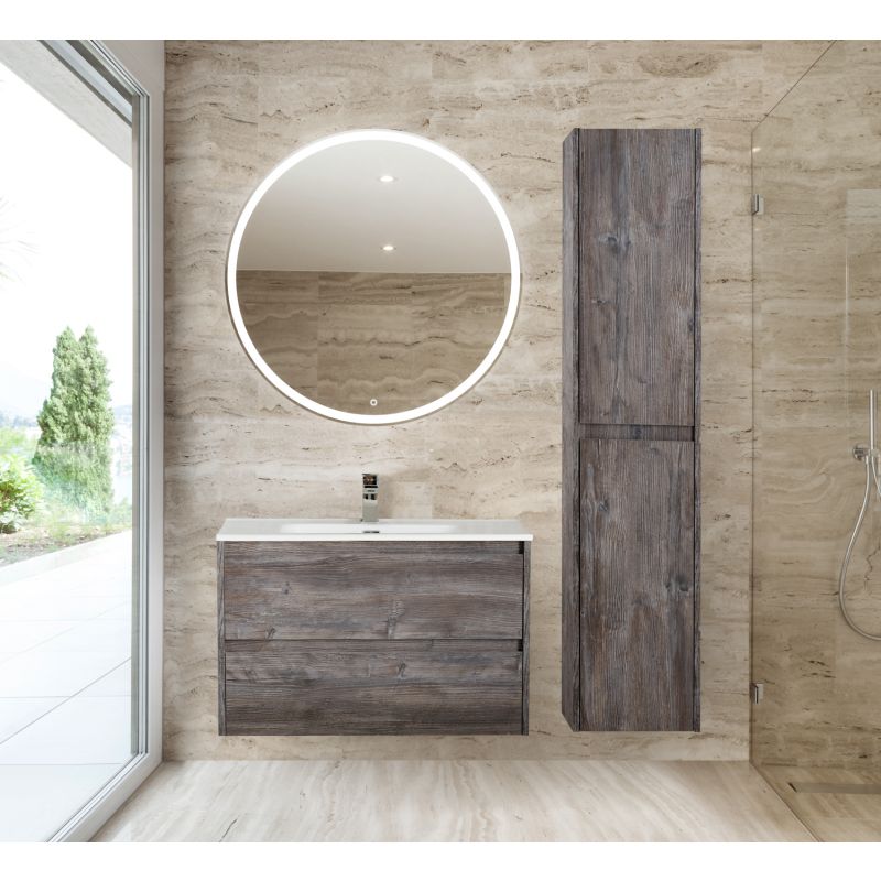 Шкаф подвесной BelBagno KRAFT-1600-2A-SC-PP-R Теменое дерево