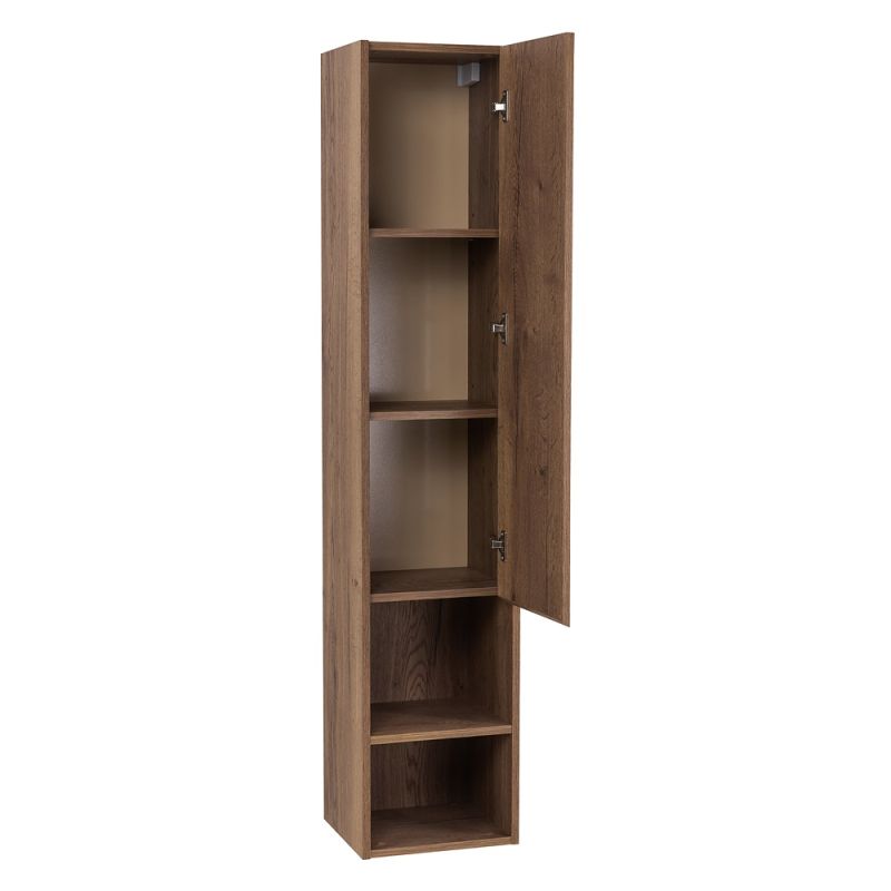 Шкаф подвесной BelBagno с распашной дверцей и открытой полкой, правосторонний KRAFT-1600-1A-SC-RT-R Теменое дерево