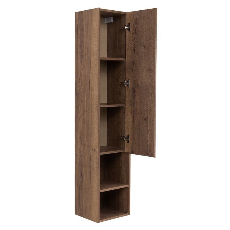 Шкаф подвесной BelBagno с распашной дверцей и открытой полкой, правосторонний KRAFT-1600-1A-SC-RT-R Теменое дерево