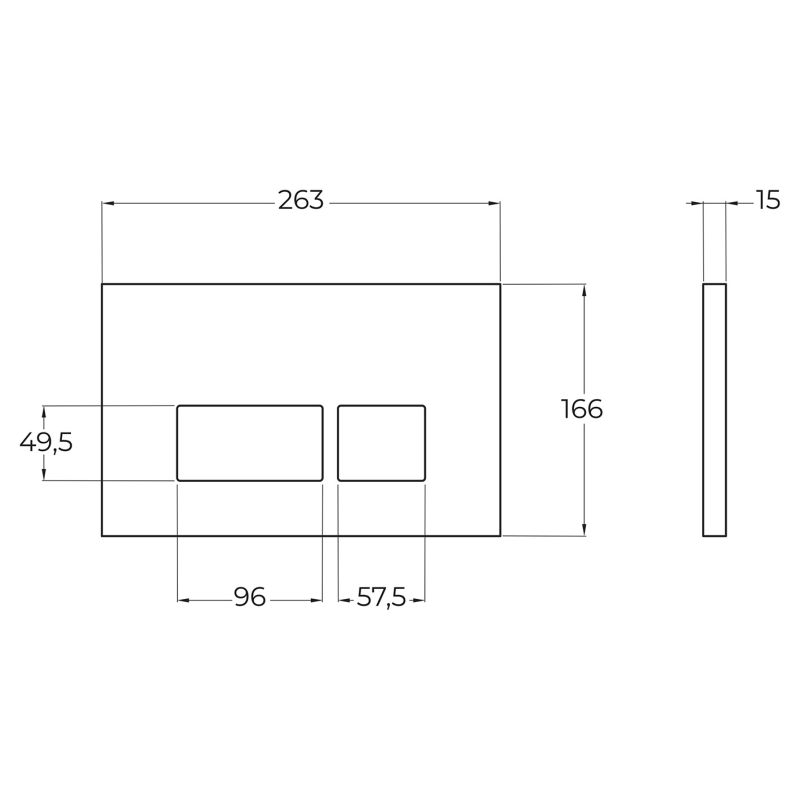 Кнопка смыва BelBagno BB041CR, хром глянец