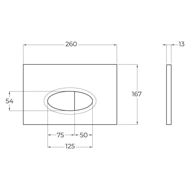 Кнопка смыва BelBagno BB050CR.MAT, матовый хром