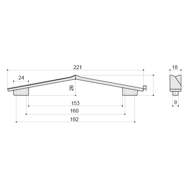 Ручка-скоба 192-160мм, отделка белый матовый BelBagno 8.1135.192160.0270OP