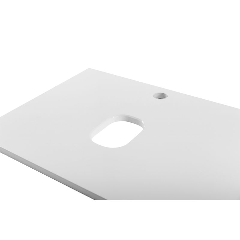 Столешница из МДФ с двумя отверстиями под раковину и с двумя отверстиями под смеситель BelBagno EK-120-2-BL Белый