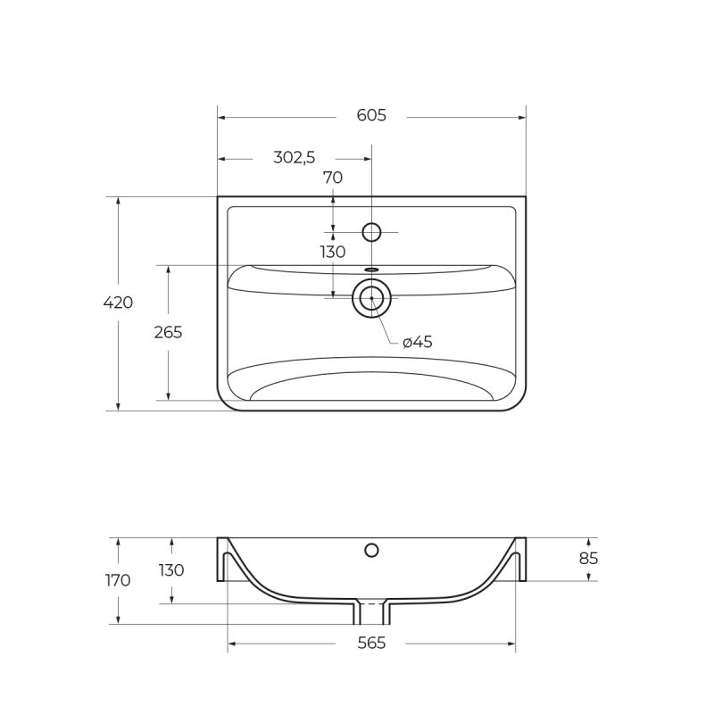 Керамическая раковина BelBagno NEON 19060