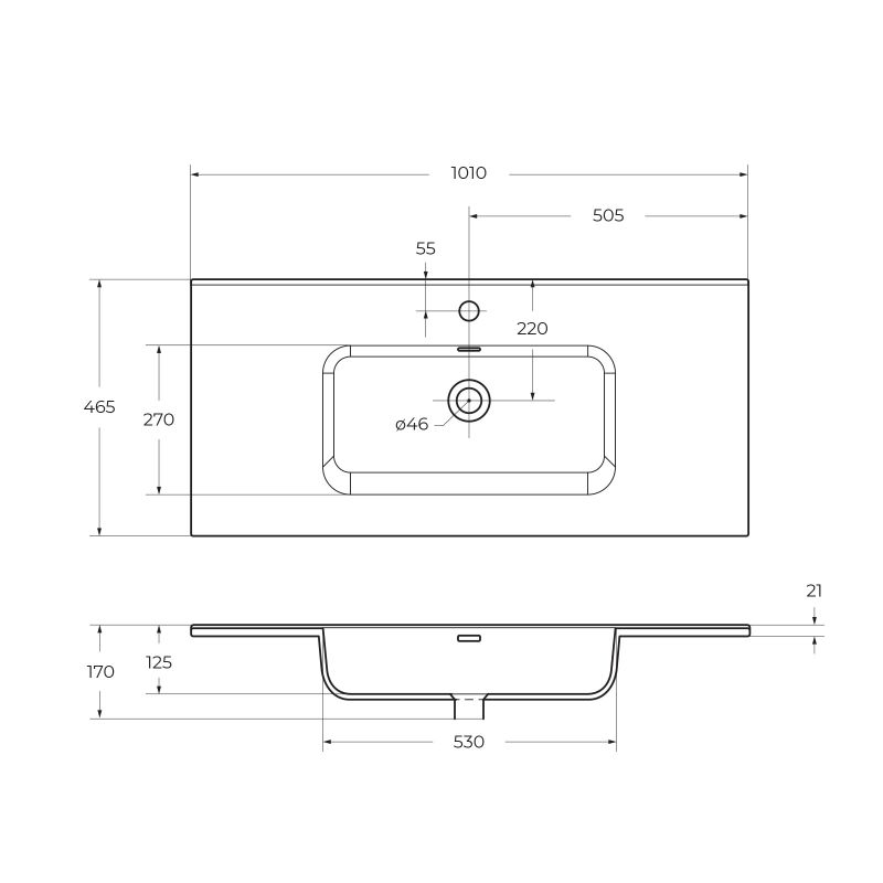 Керамическая раковина BelBagno BB1000ETL