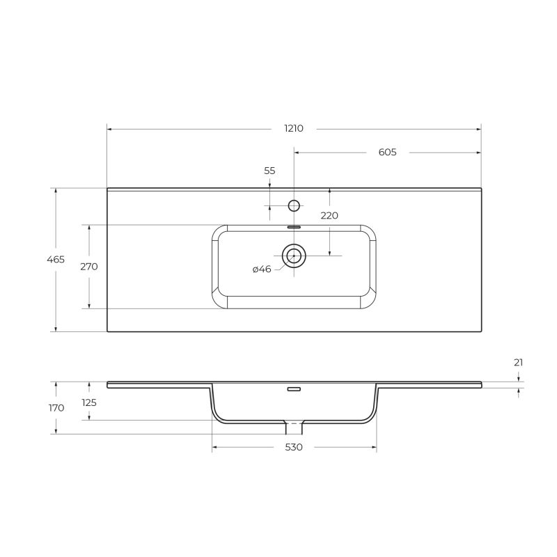 Керамическая раковина BelBagno BB1200ETL