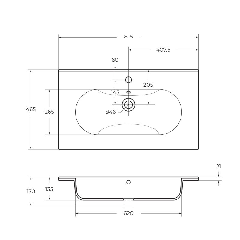 Керамическая раковина BelBagno LOVE LOV-800-LVB