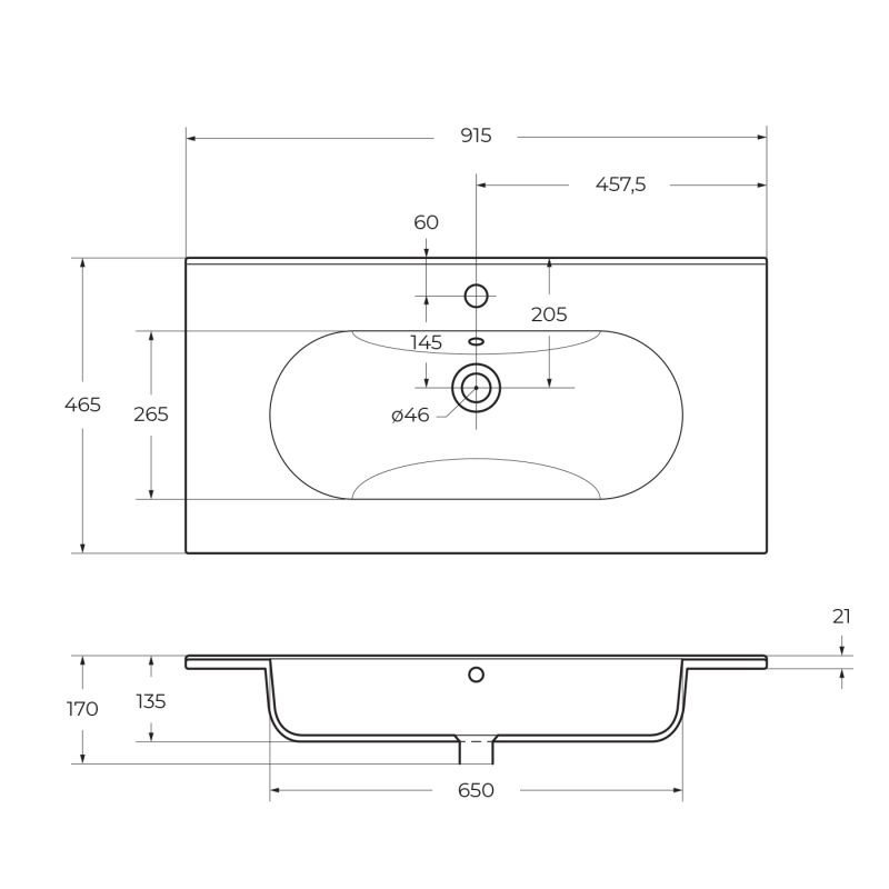 Керамическая раковина BelBagno LOVE LOV-900-LVB