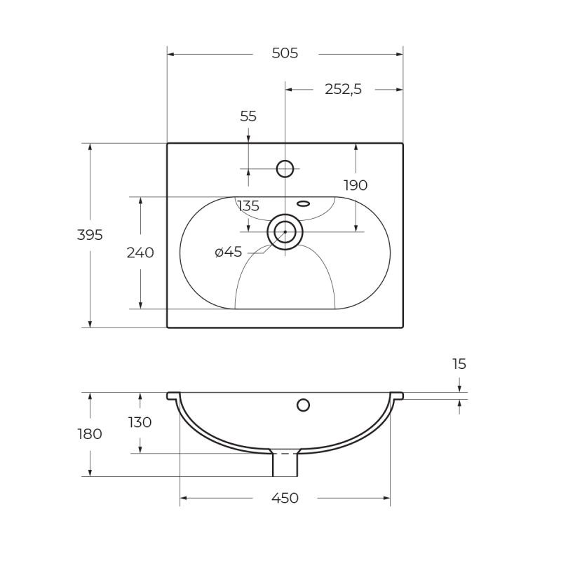 Керамическая раковина BelBagno BB1923-500