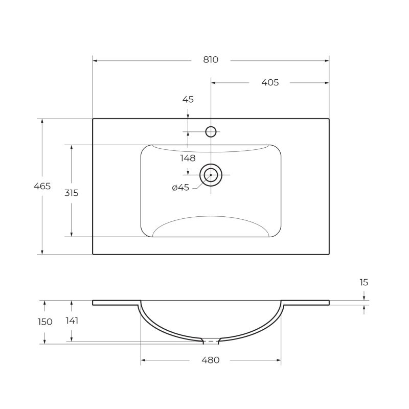 Стеклянная раковина BelBagno BB810/465-LV-VTR-BO