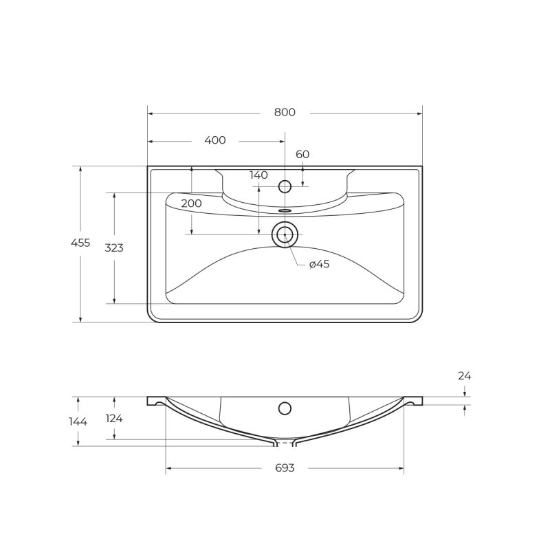 Раковина из литьевого мрамора BelBagno BB800/455-LV-MR-ALR