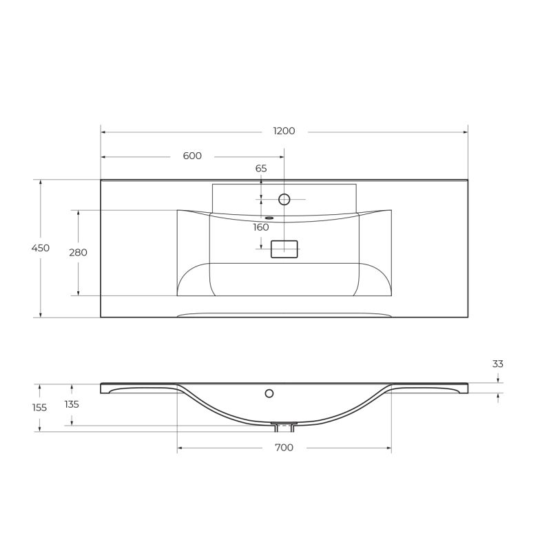 Раковина из литьевого мрамора BelBagno BB650/450-LV-MR-PR