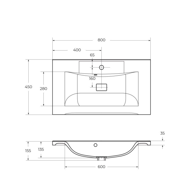 Раковина из литьевого мрамора BelBagno BB900/450-LV-MR-PR