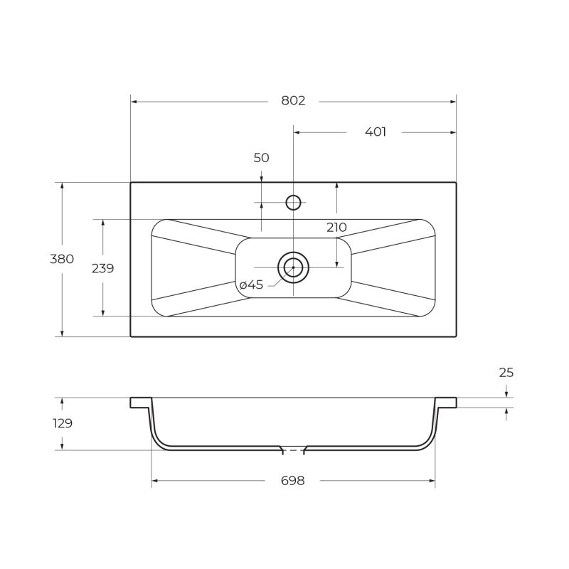 Раковина из искусственного мрамора BelBagno BB-400-PM-LVB