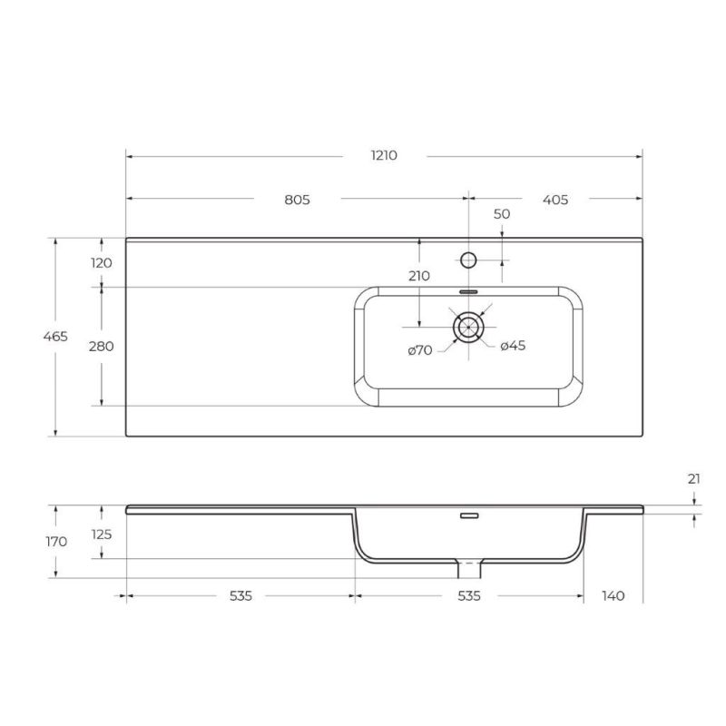 Керамическая раковина BelBagno BB-8099-3-40