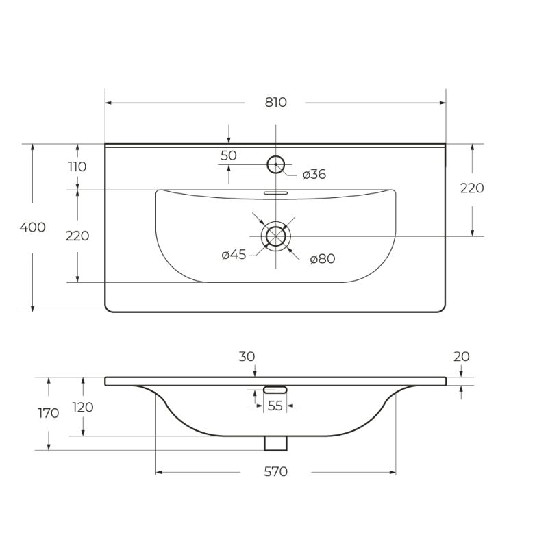 Керамическая раковина BelBagno BB-8099-100