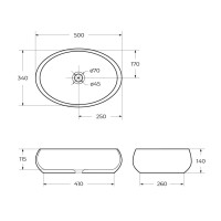 Накладная раковина BelBagno BB1147